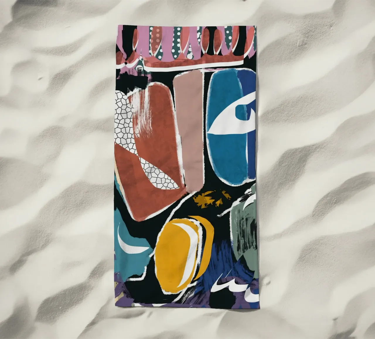 Maximalist 04 beach towel by Little Dean