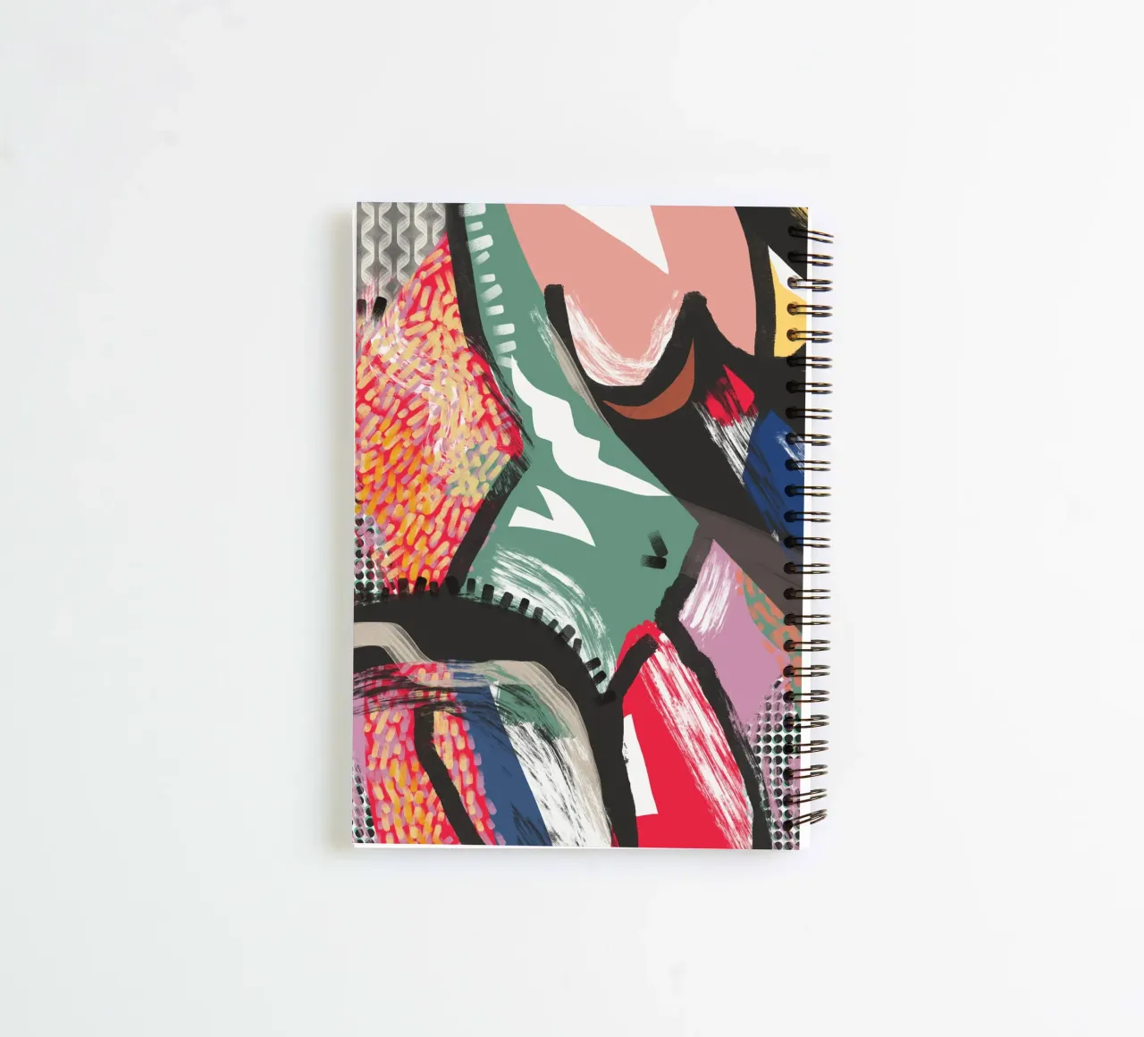 Abstraction 04 spiral notebook by Little Dean