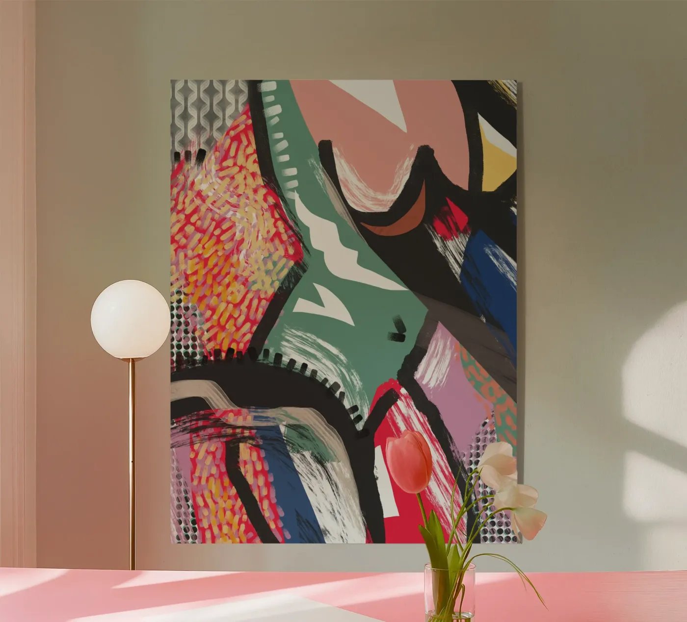 Abstractie 04 acryl van Little Dean