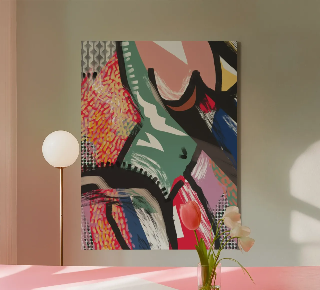 Abstraktion 04 Leinwand von Little Dean