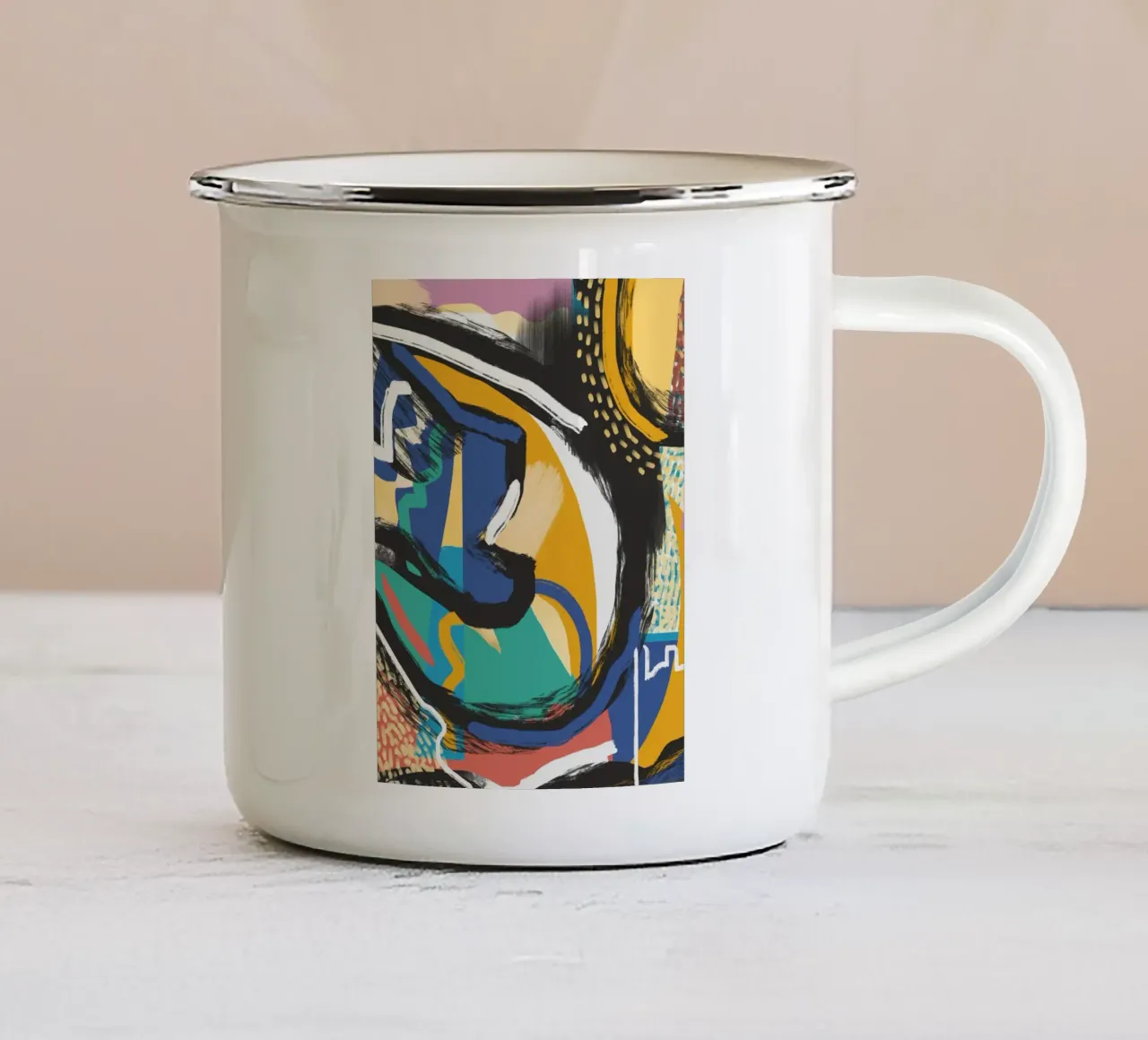 Astrazione 05 tazza in smalto da Little Dean