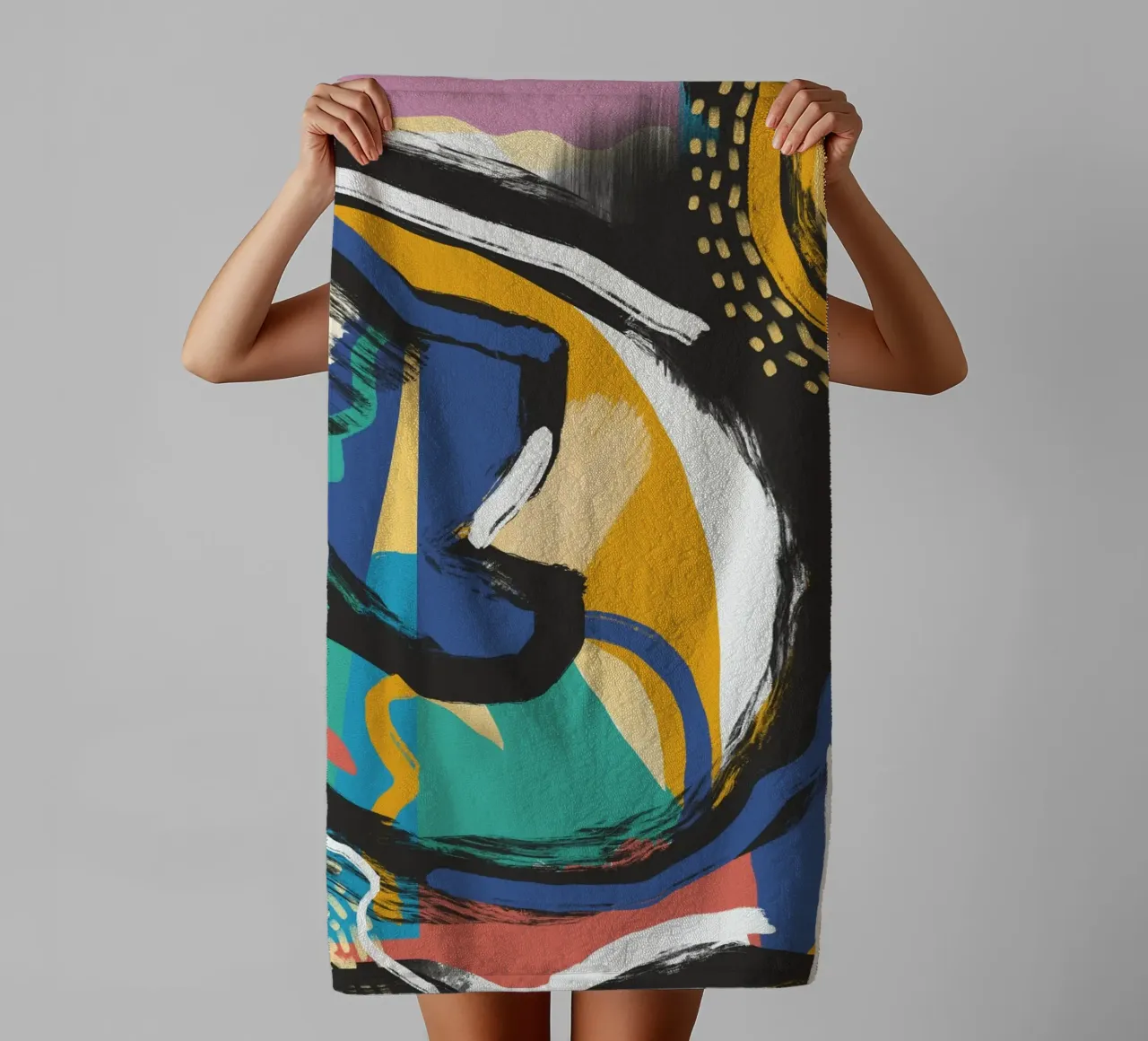 Abstraction 05 towel by Little Dean