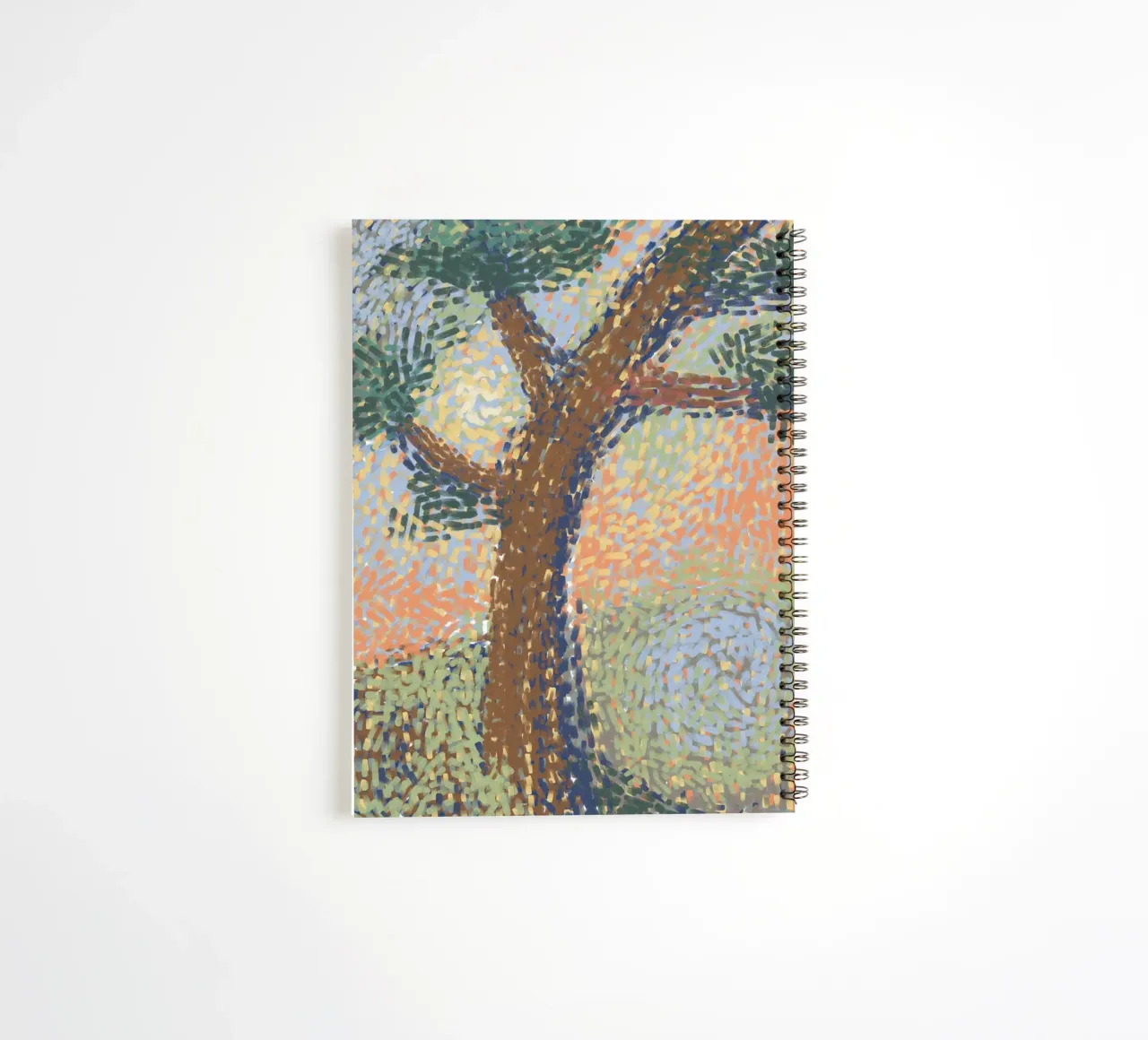 Dotted tree spiral notebook by Little Dean