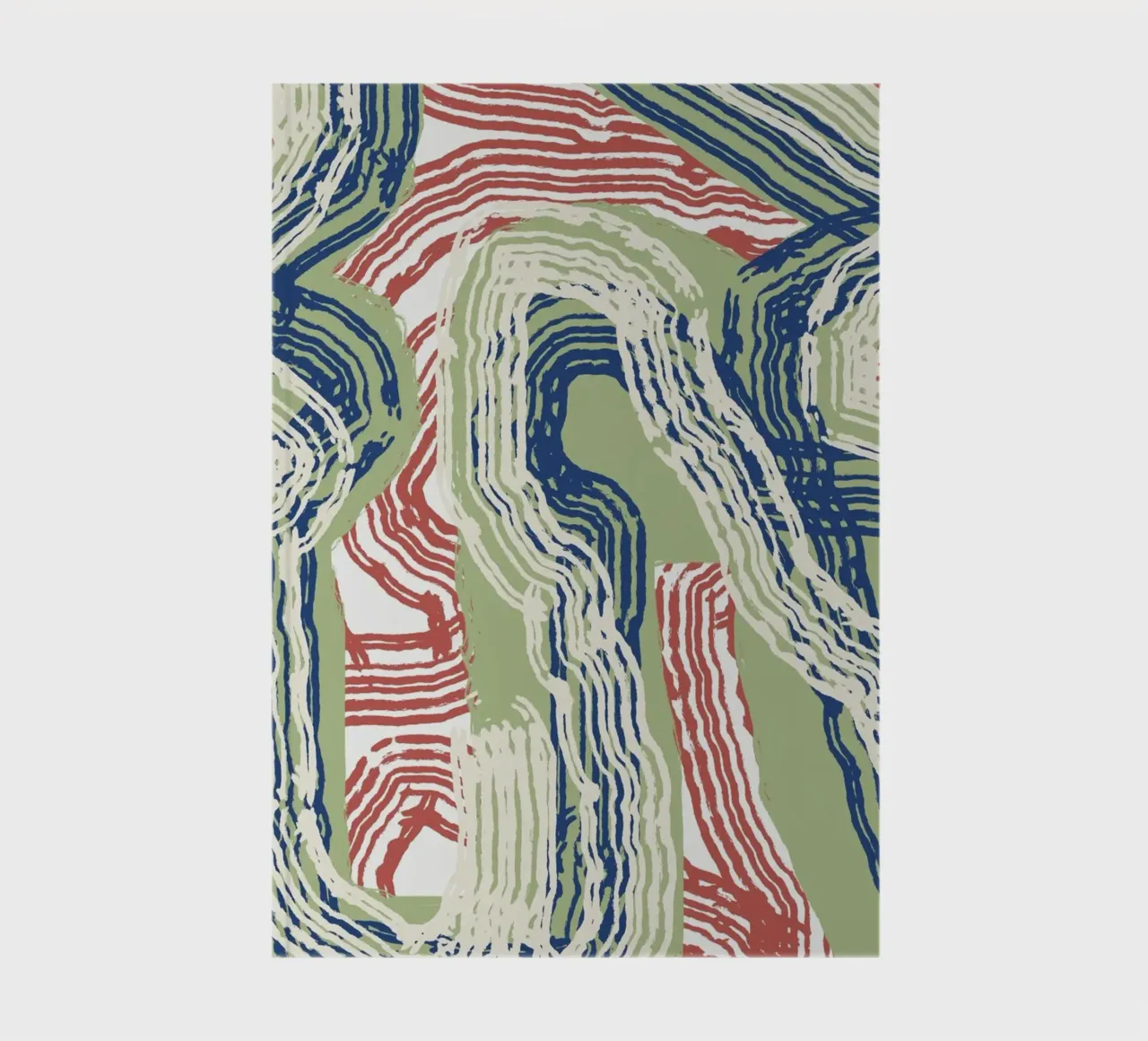 Linienabstraktion 06 Notizbuch von Little Dean