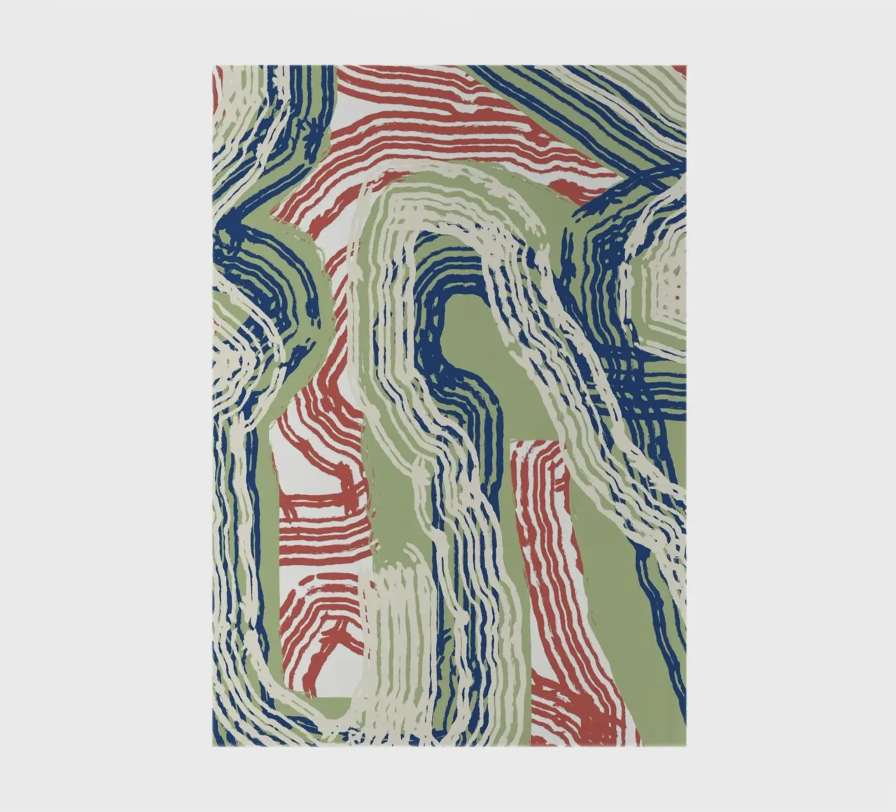 Linienabstraktion 06 Notizbuch von Little Dean