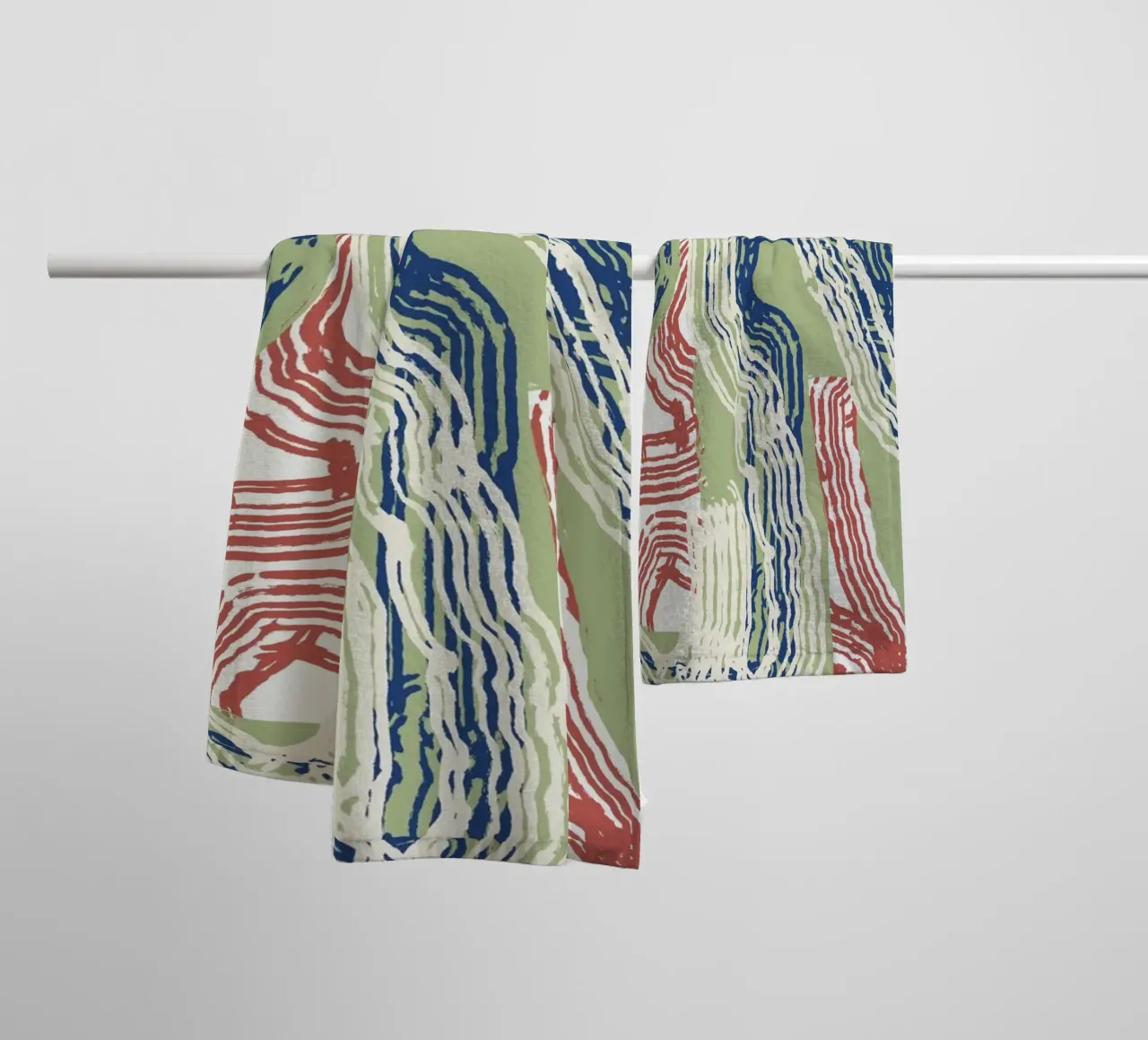 Line abstraction 06 towel by Little Dean