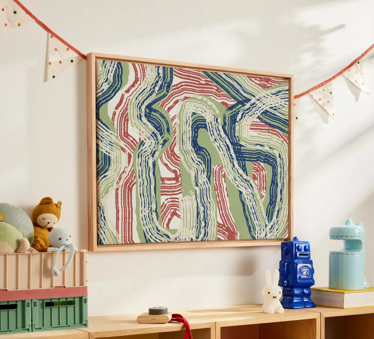 Line abstraction 06 canvas by Little Dean