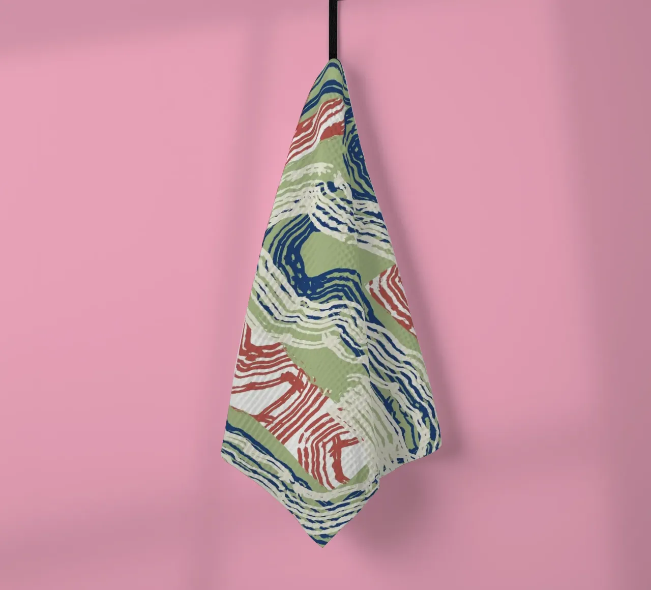 Line abstraction 06 tea towel by Little Dean
