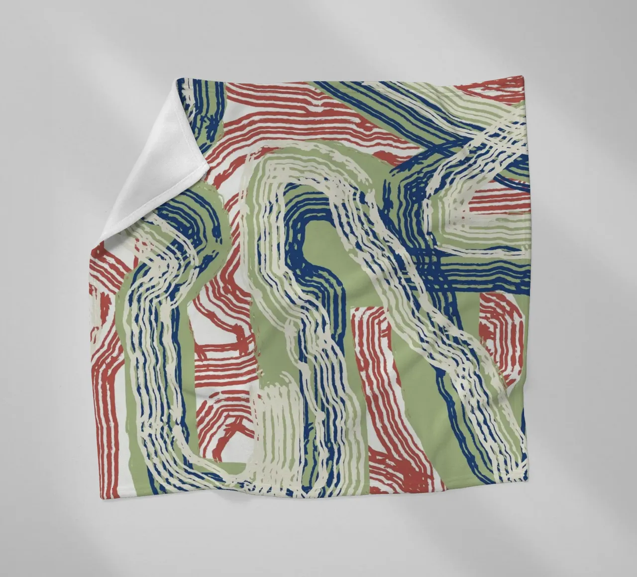 Astrazione delle linee 06 coperta in pile da Little Dean