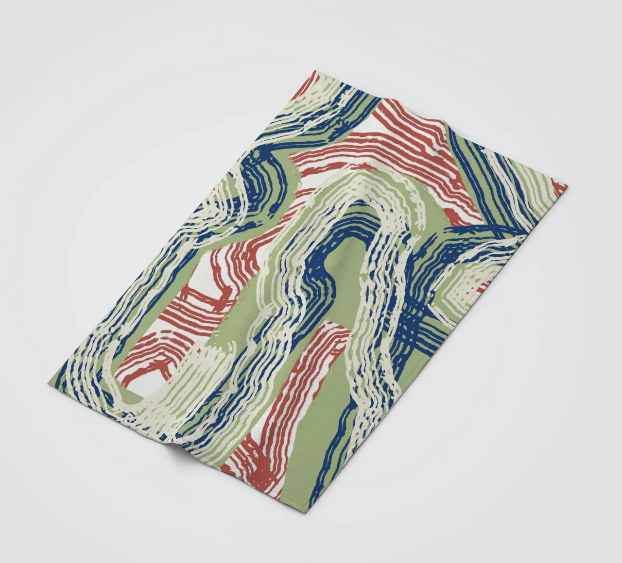 Astrazione delle linee 06 coperta in pile da Little Dean