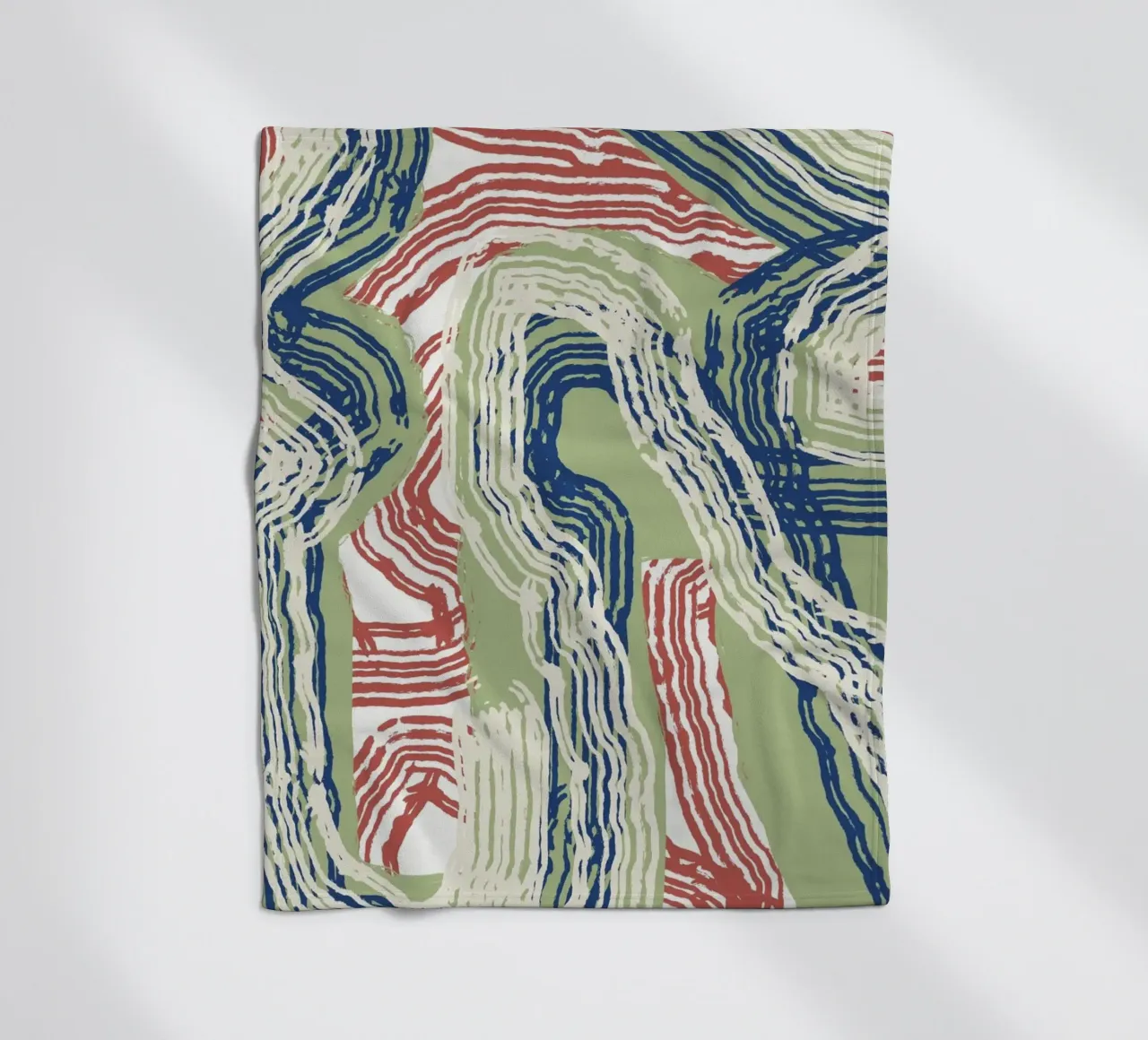 Astrazione delle linee 06 coperta in pile da Little Dean
