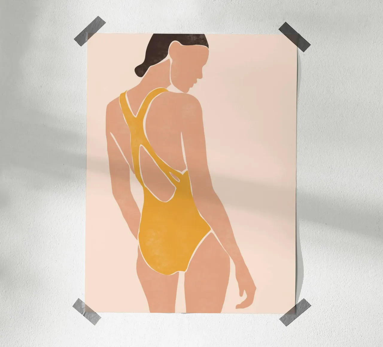 Silhouette estiva poster con telaio in alluminio da LeaDArt
