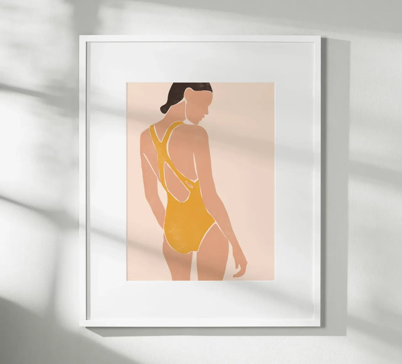 Silhouette estiva poster con telaio in alluminio da LeaDArt