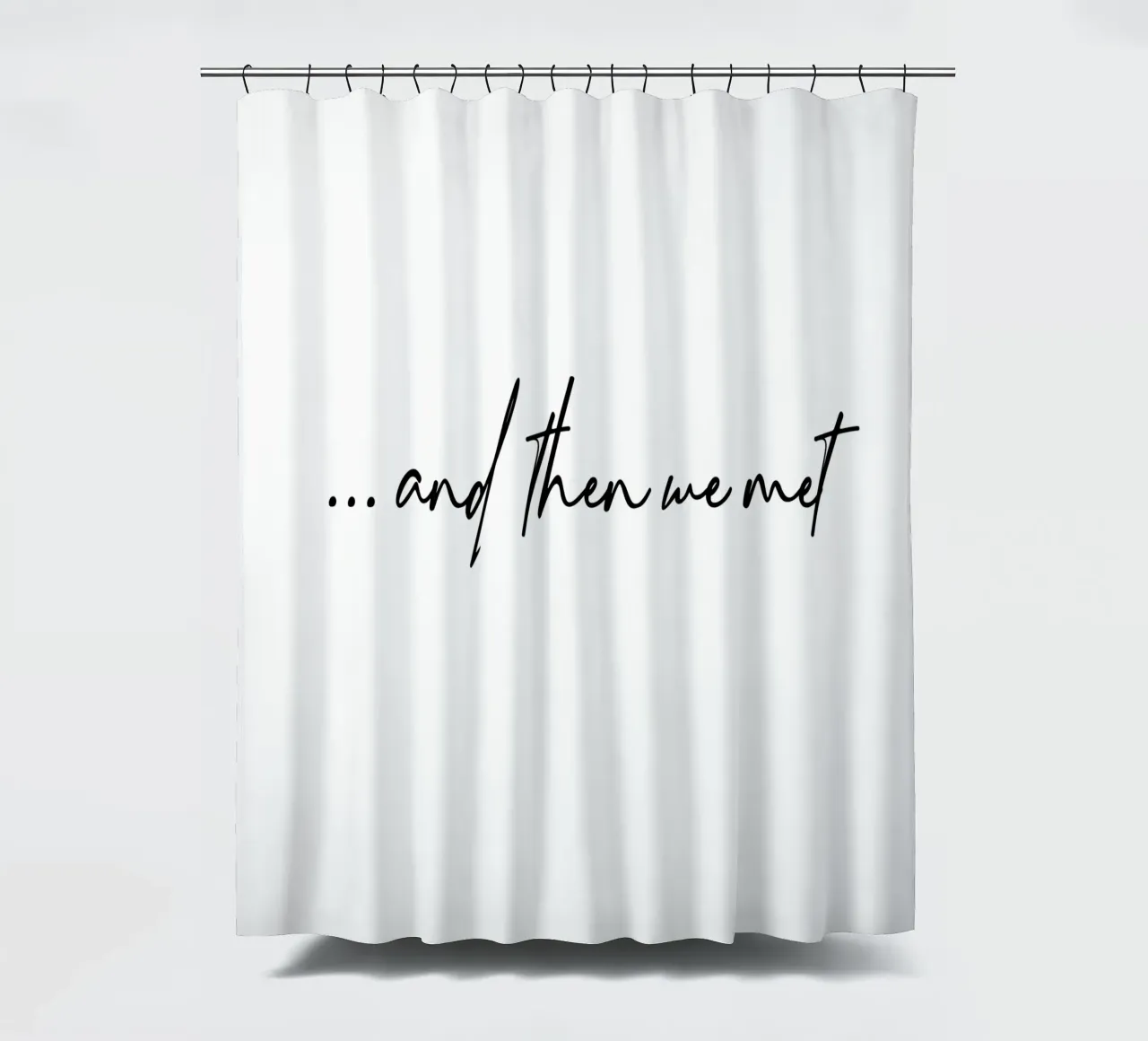 ... Und dann trafen wir uns Hochzeit Custom Print Duschvorhang von Prints By Ayleen