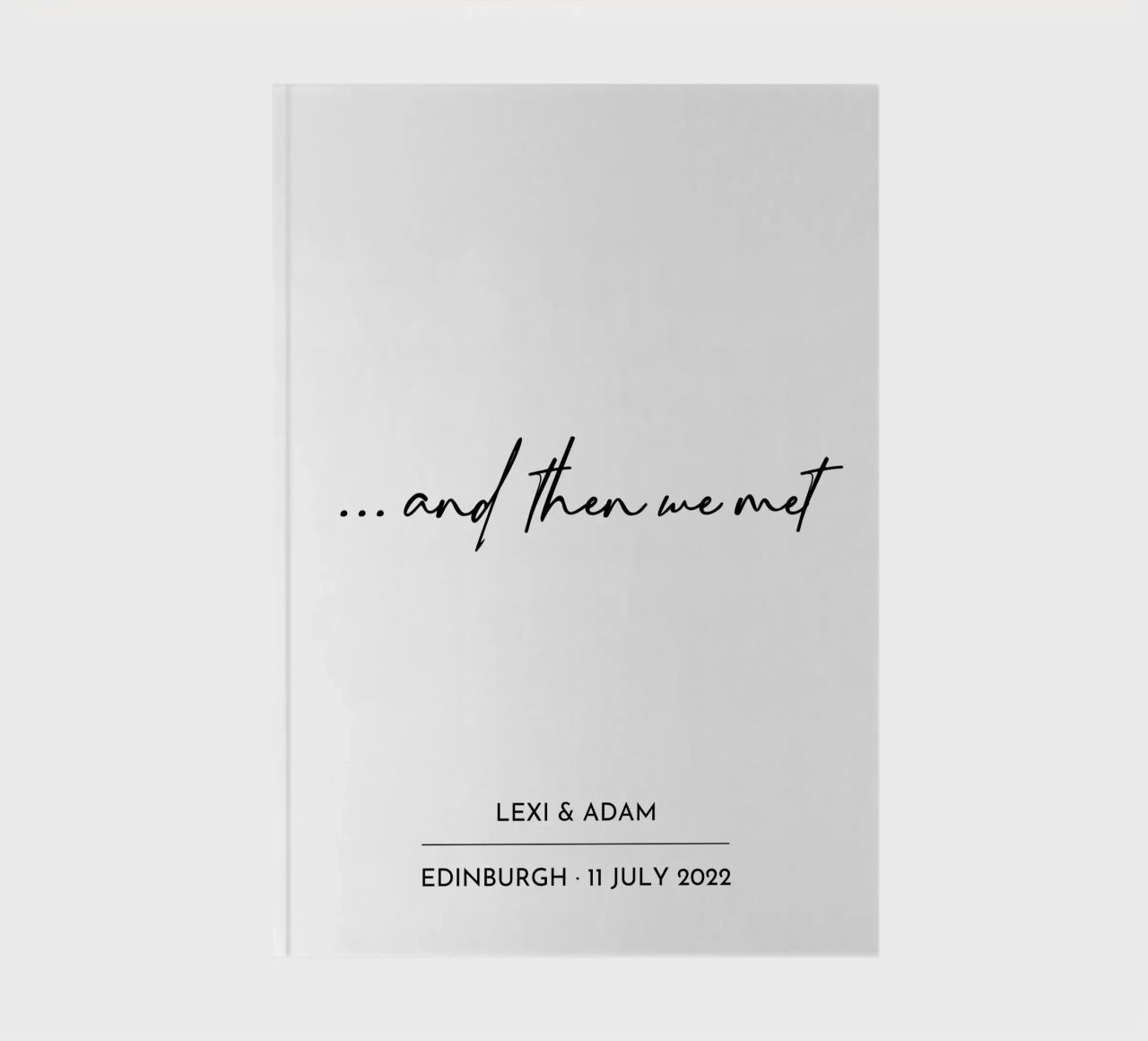 ... And Then We Met Wedding Custom Print notebook by Prints By Ayleen
