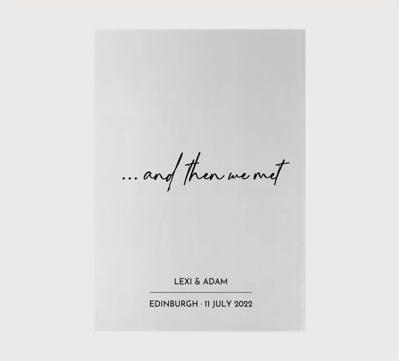 ... And Then We Met Wedding Custom Print notebook by Prints By Ayleen