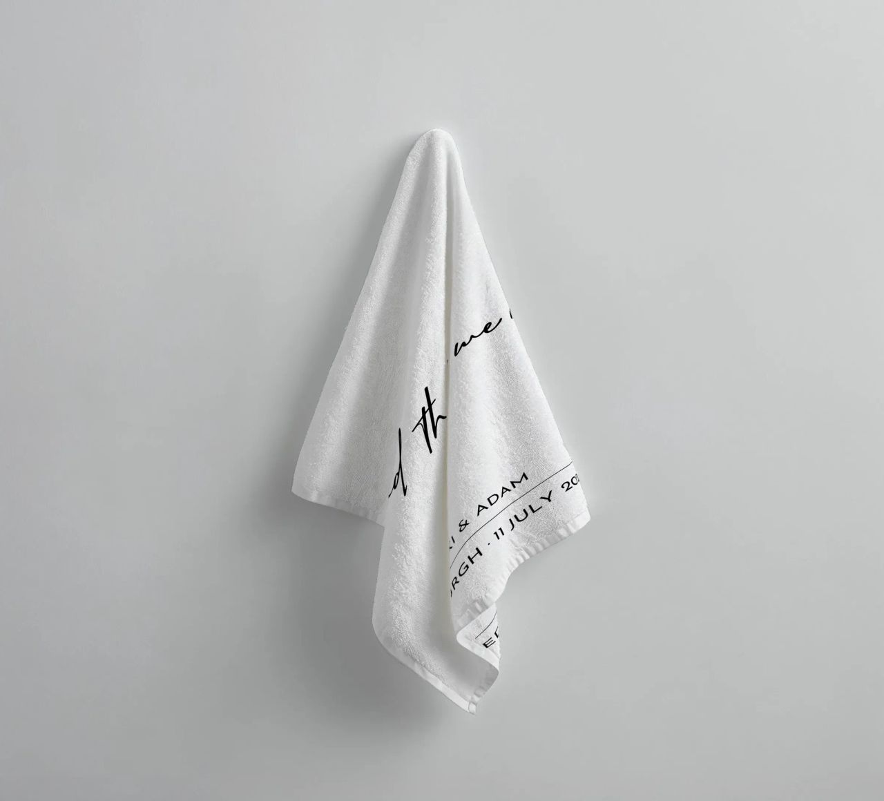 ... Und dann trafen wir uns Hochzeit Custom Print Handtuch von Prints By Ayleen