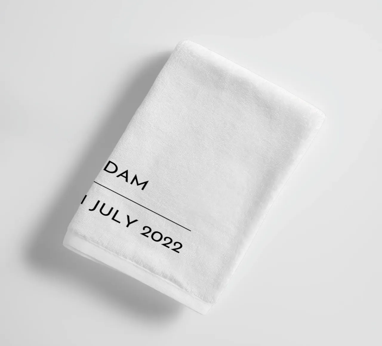 ... En toen ontmoetten we elkaar bruiloft aangepaste print badhanddoek van Prints By Ayleen