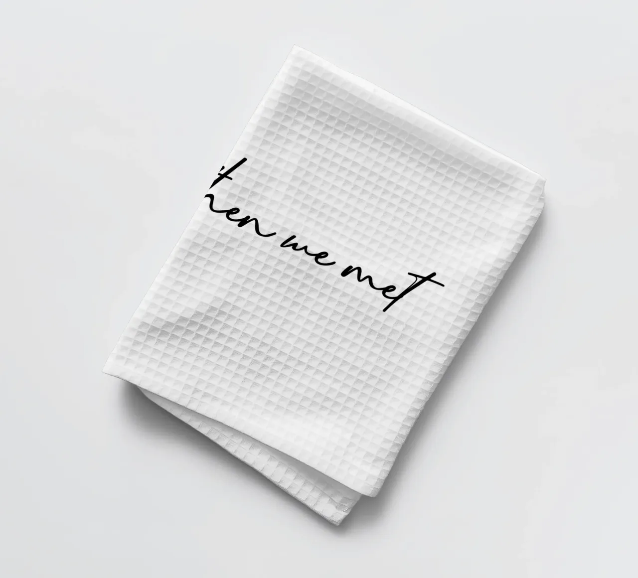 ... Und dann trafen wir uns Hochzeit Custom Print Geschirrtuch von Prints By Ayleen