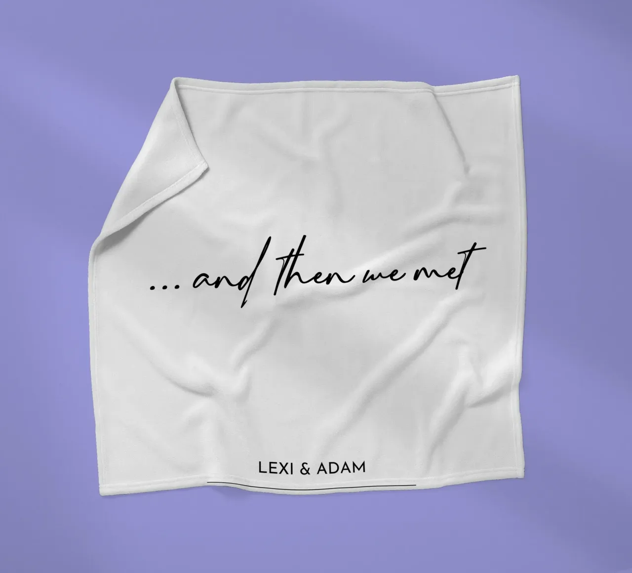... Und dann trafen wir uns Hochzeit Custom Print Fleecedecke von Prints By Ayleen