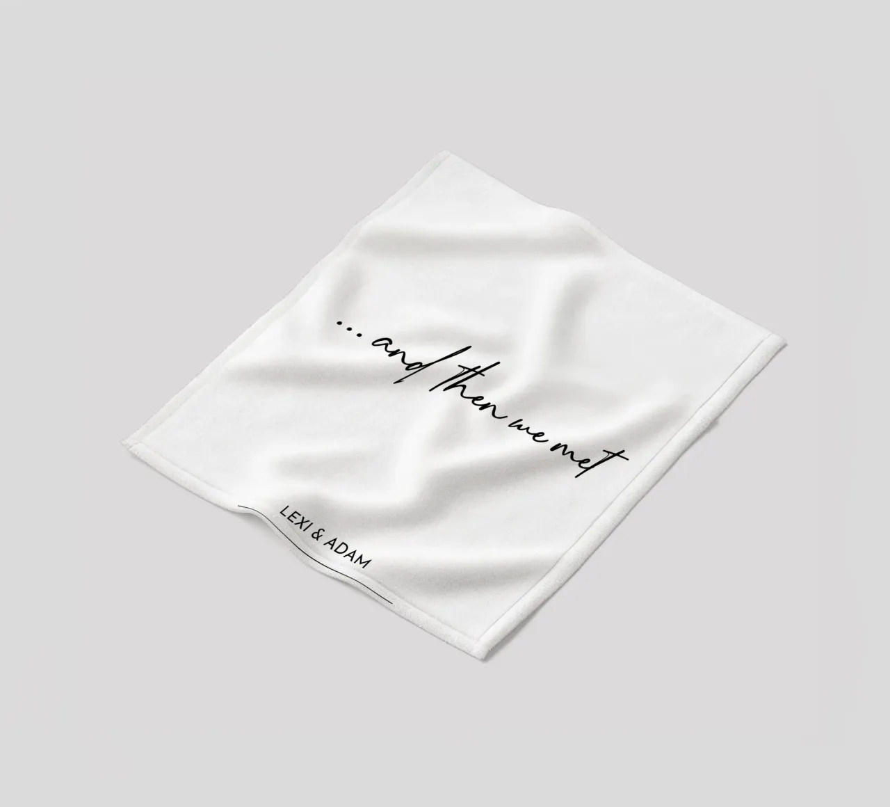 ... Und dann trafen wir uns Hochzeit Custom Print Fleecedecke von Prints By Ayleen