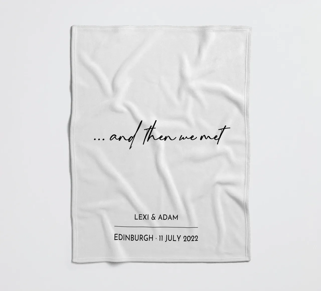 ... Und dann trafen wir uns Hochzeit Custom Print Fleecedecke von Prints By Ayleen