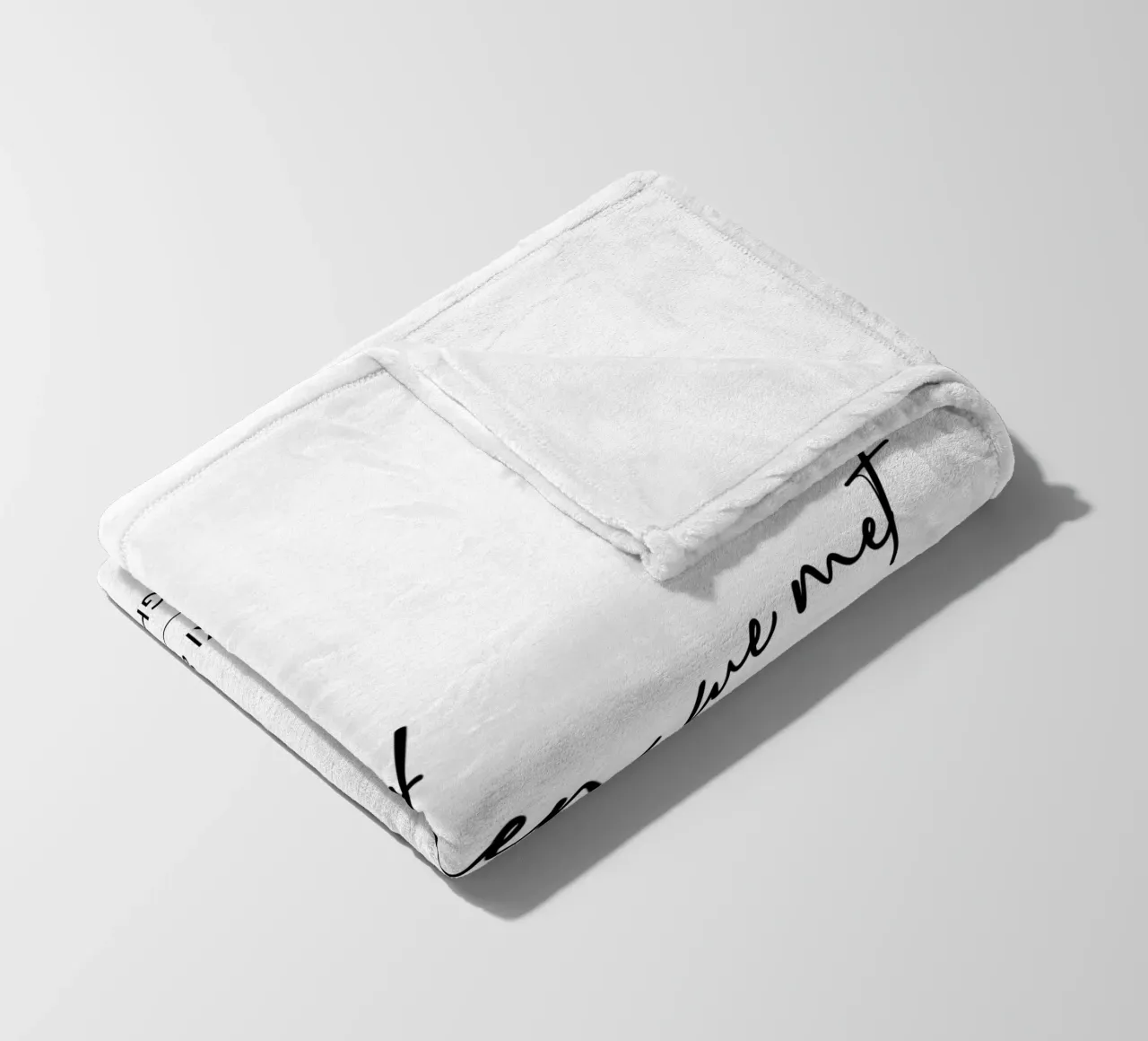 ... Und dann trafen wir uns Hochzeit Custom Print Fleecedecke von Prints By Ayleen
