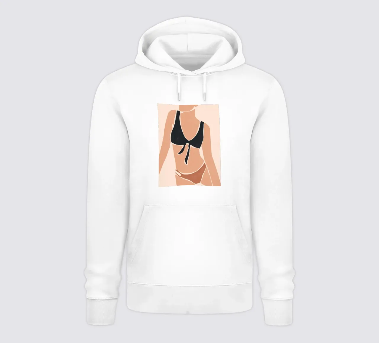 Bikini con cravatta nera felpa con cappuccio da LeaDArt