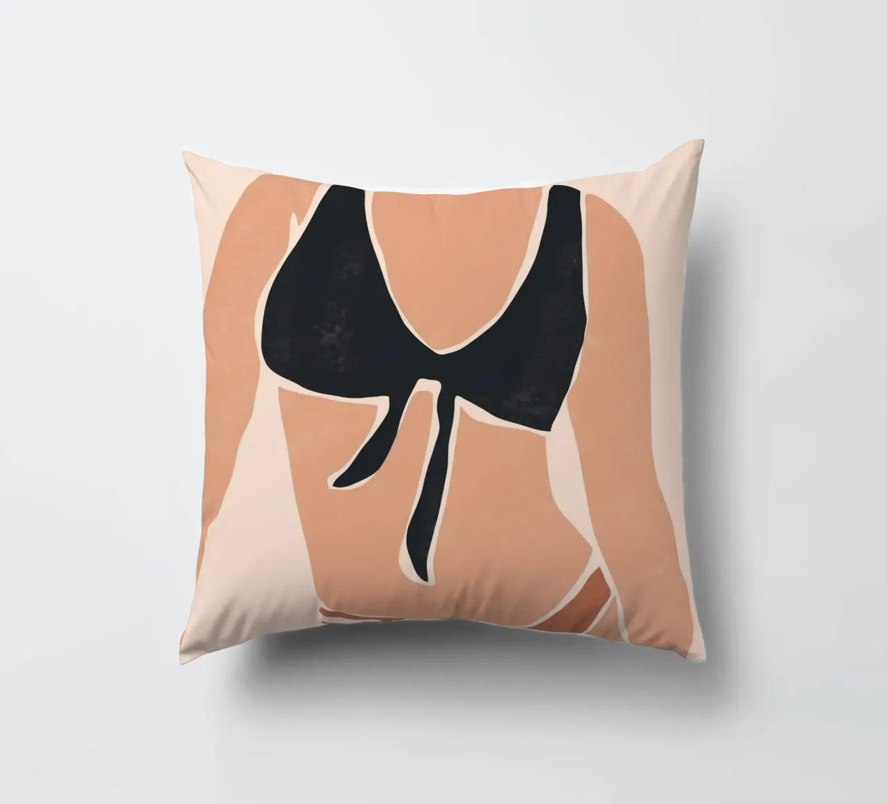 Bikini con cravatta nera cuscino da LeaDArt
