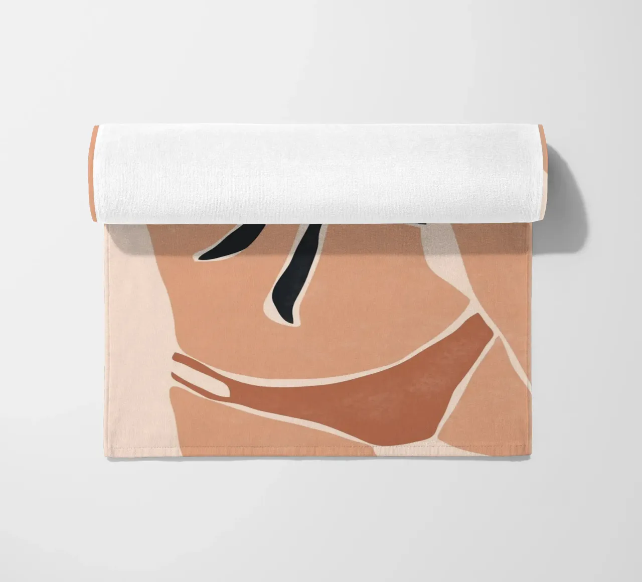 Bikini con cravatta nera telo mare da LeaDArt