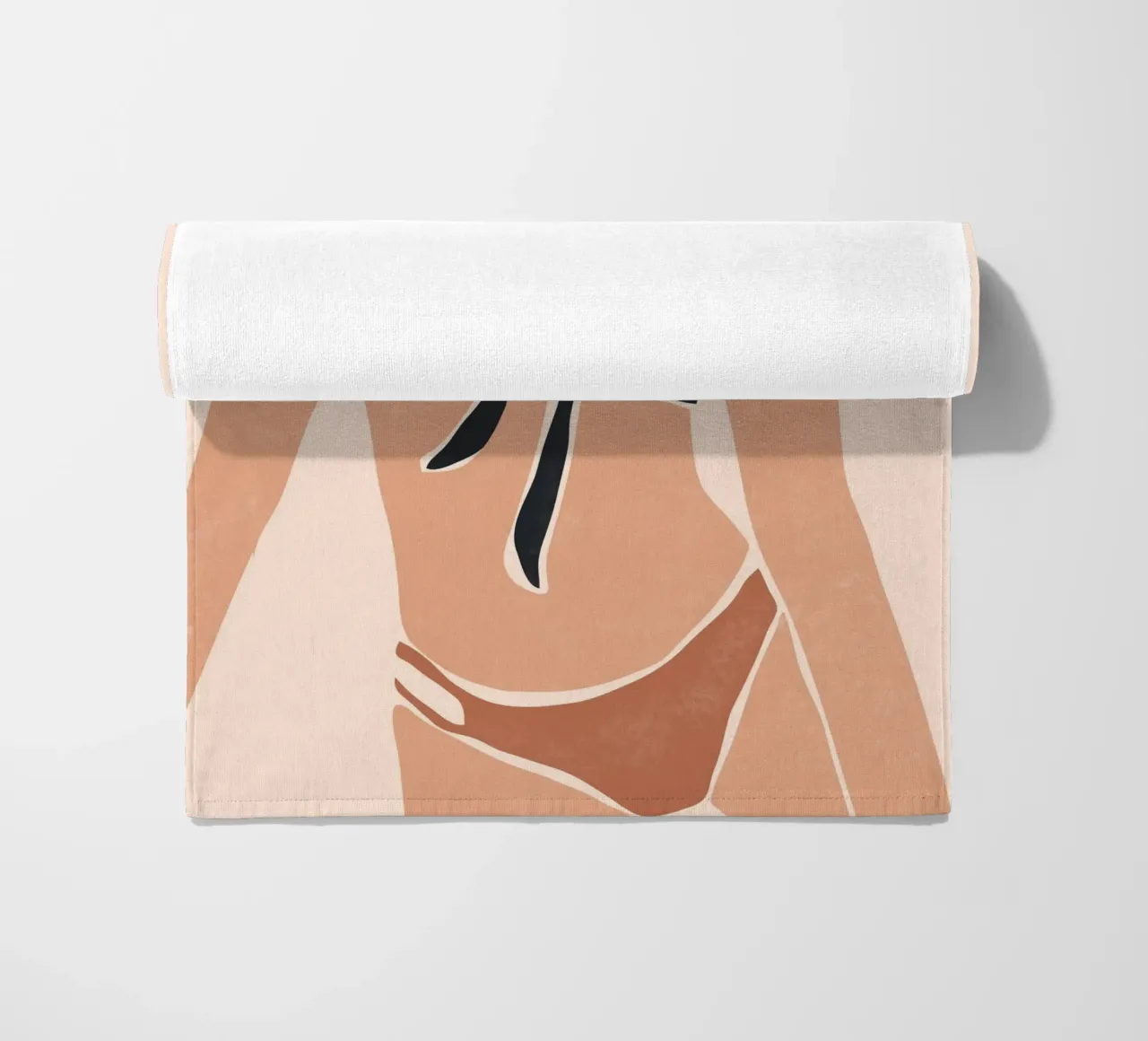 Bikini con cravatta nera telo mare da LeaDArt