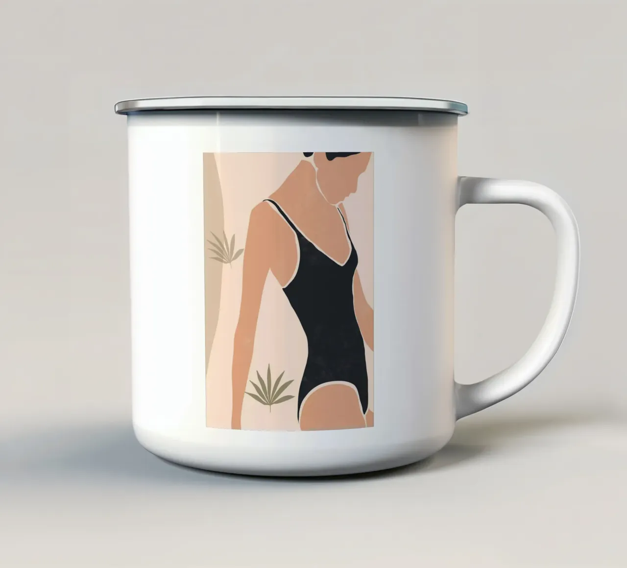 Nuoto botanico tazza in smalto da LeaDArt