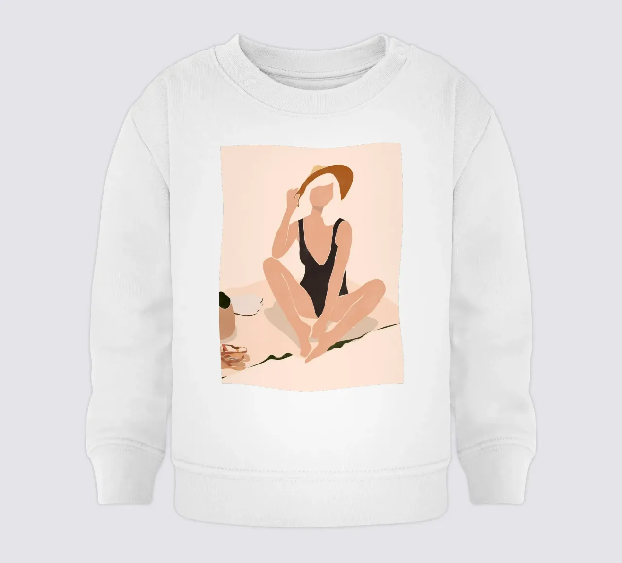 Pausa in spiaggia felpa neonato da LeaDArt