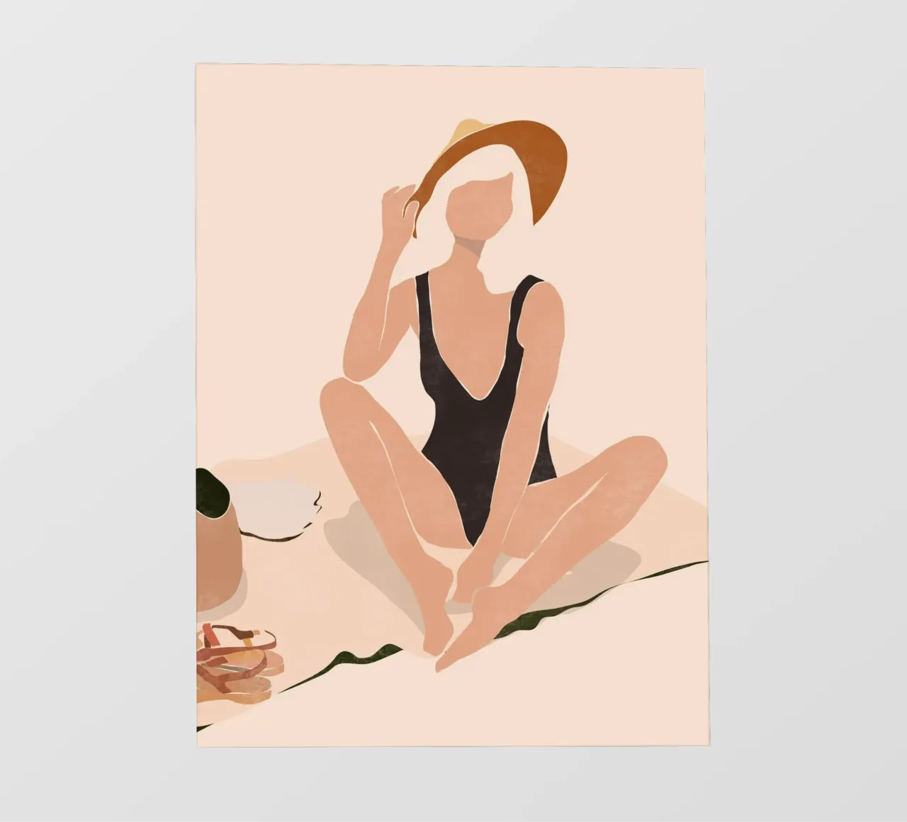 Pausa in spiaggia telo in pvc da LeaDArt