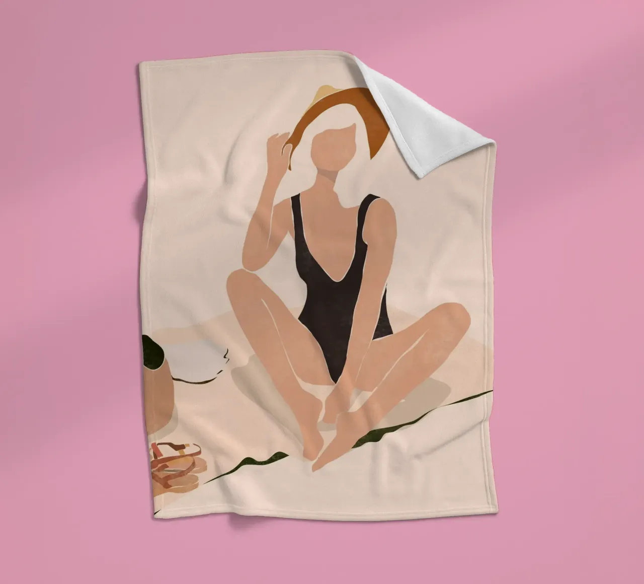 Strandpause Fleecedecke von LeaDArt