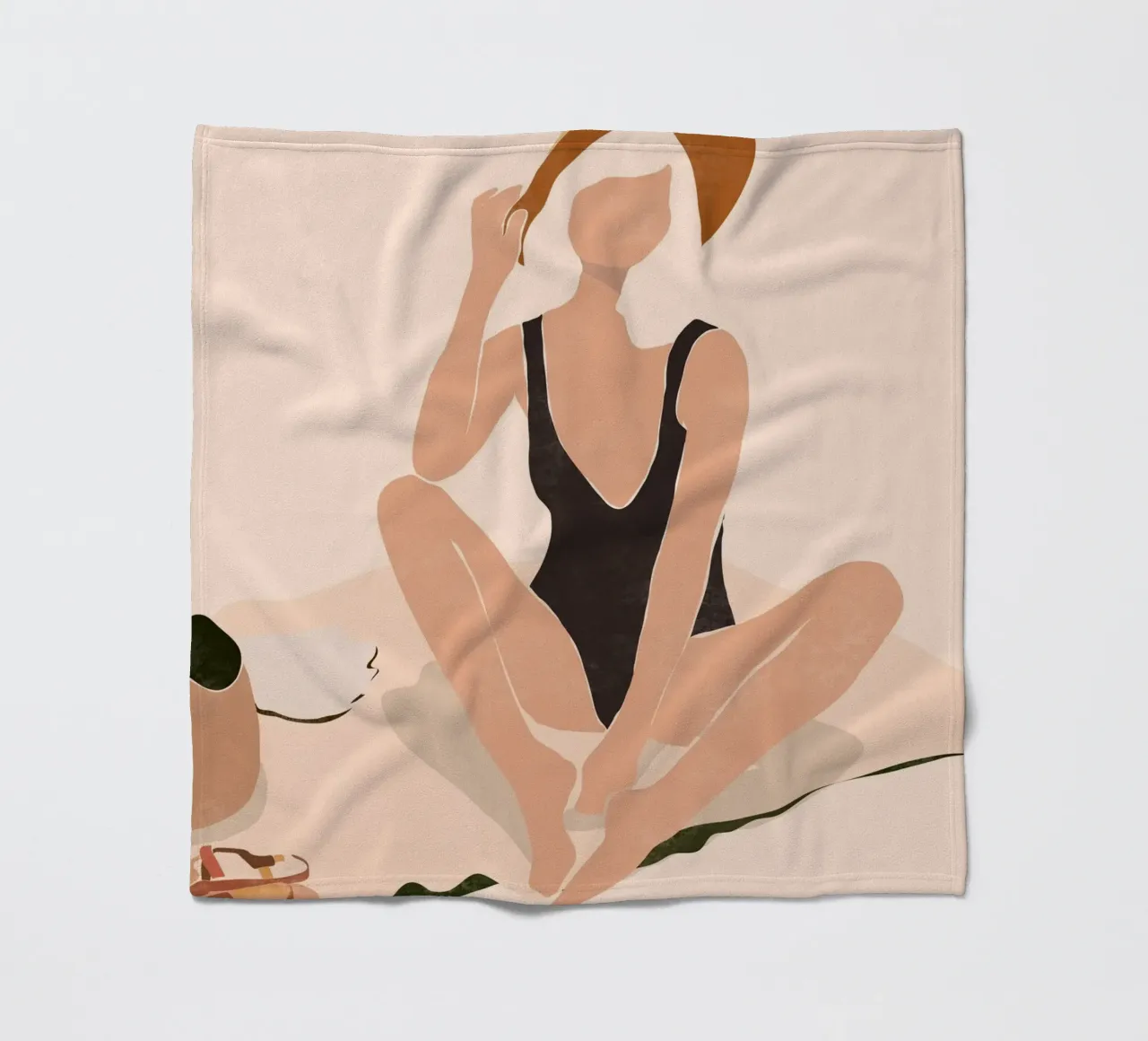 Strandpause Fleecedecke von LeaDArt