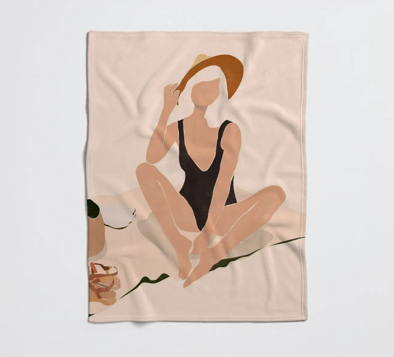 Strandpause Fleecedecke von LeaDArt