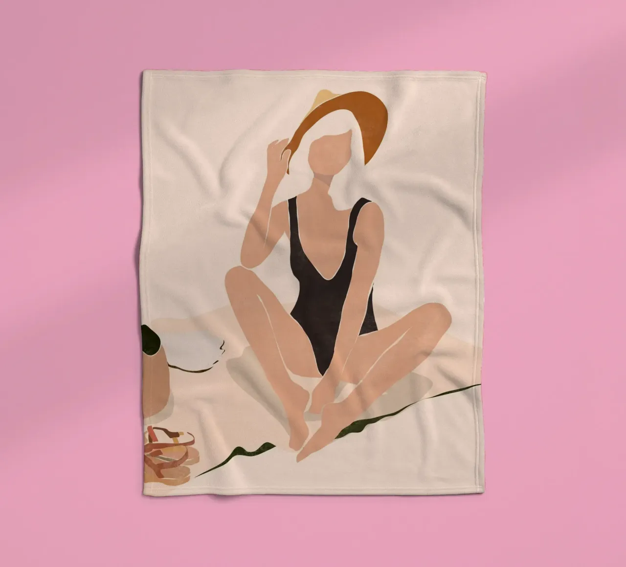 Strandpause Fleecedecke von LeaDArt