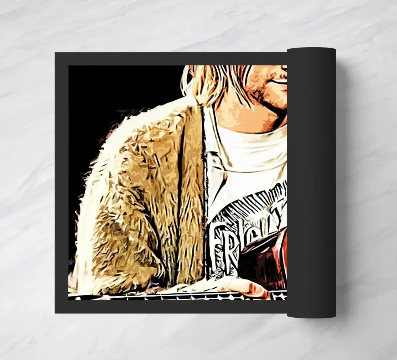 Nirvana kurt cobain 2 Art doormat by music soul
