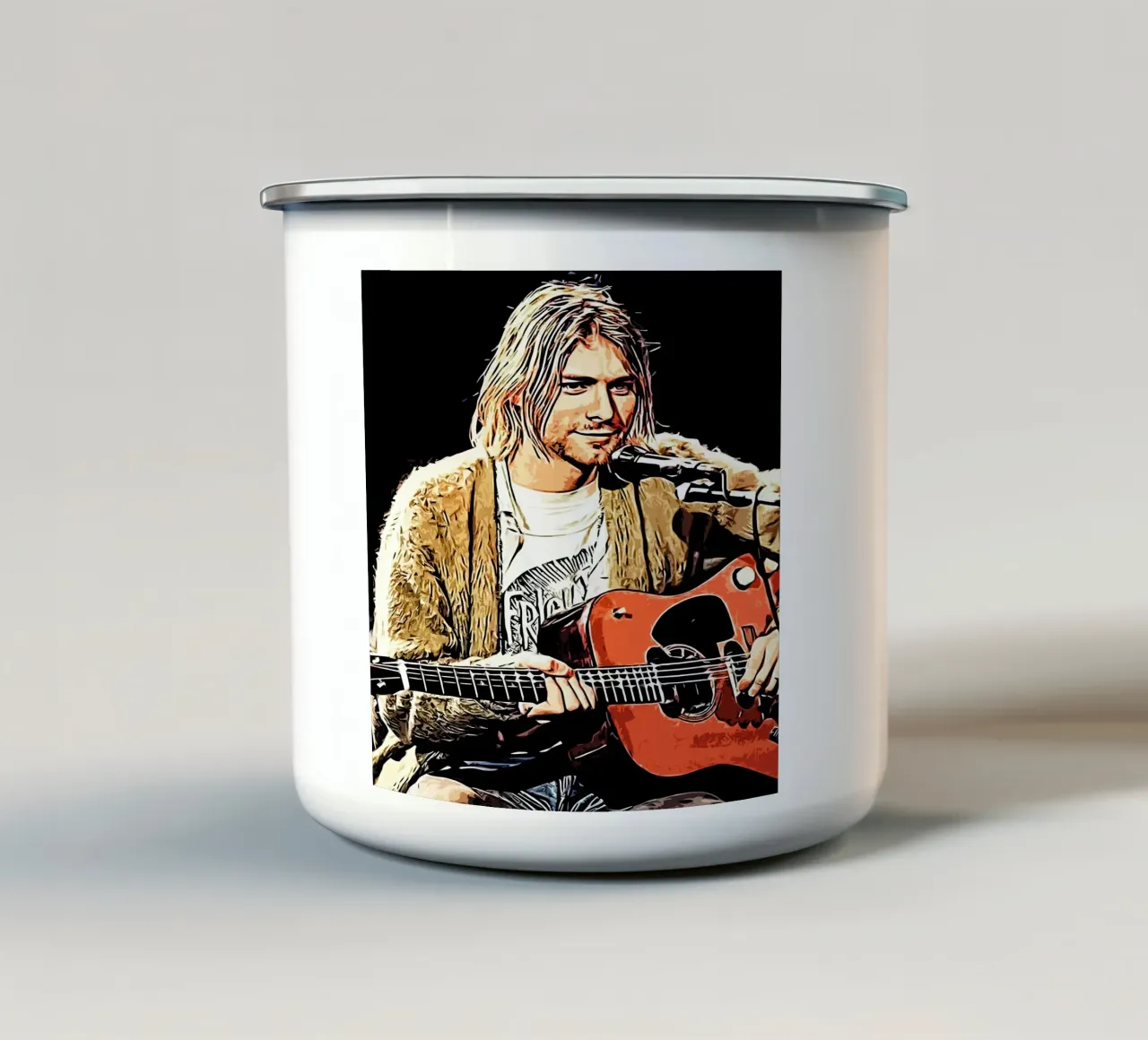Nirvana kurt cobain 2 Arte tazza in smalto da music soul