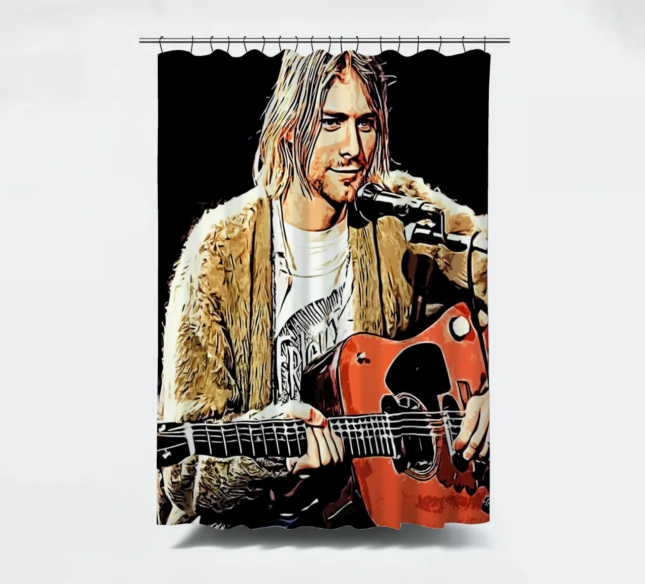 Nirvana kurt cobain 2 Kunst Duschvorhang von music soul