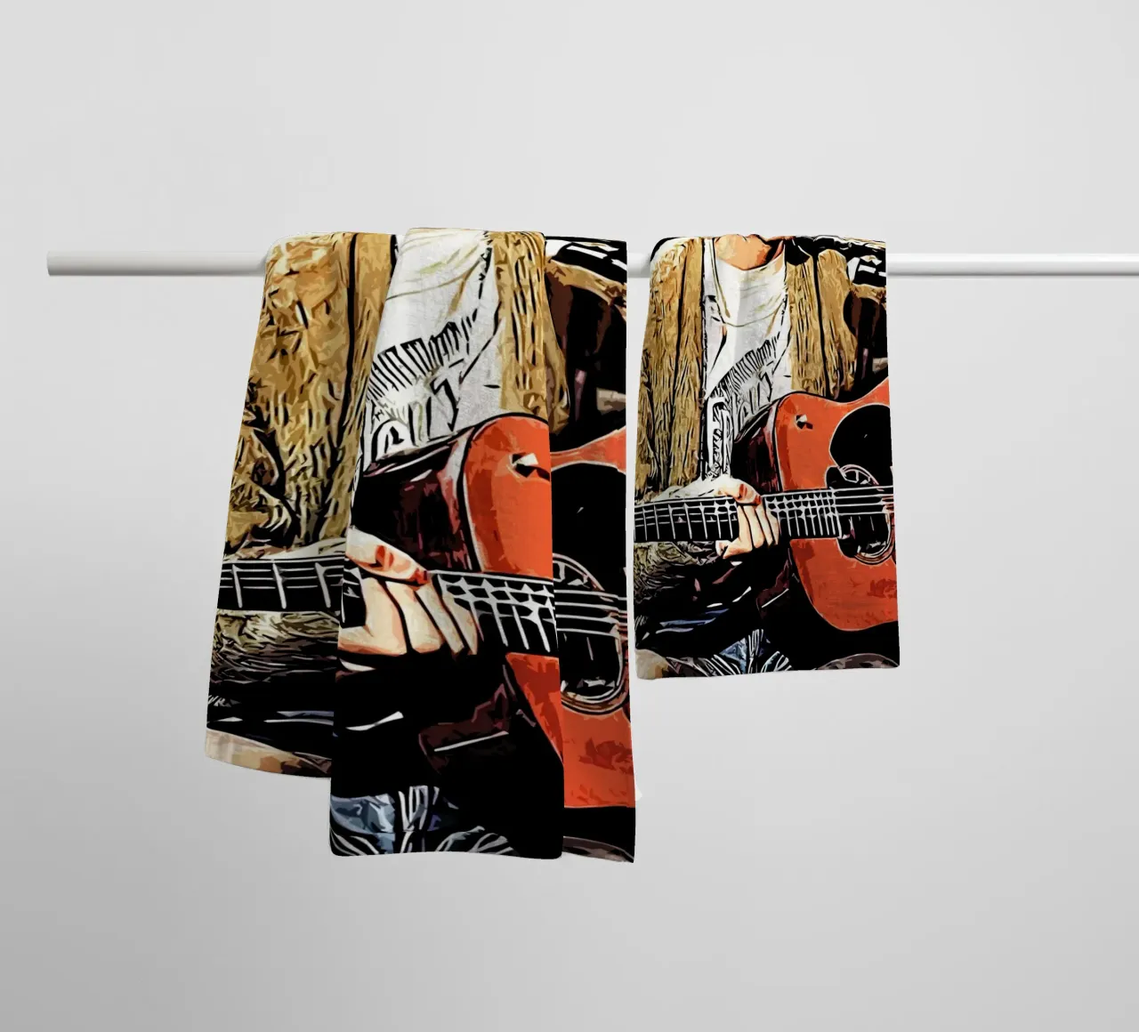 Nirvana kurt cobain 2 Arte asciugamano da bagno da music soul