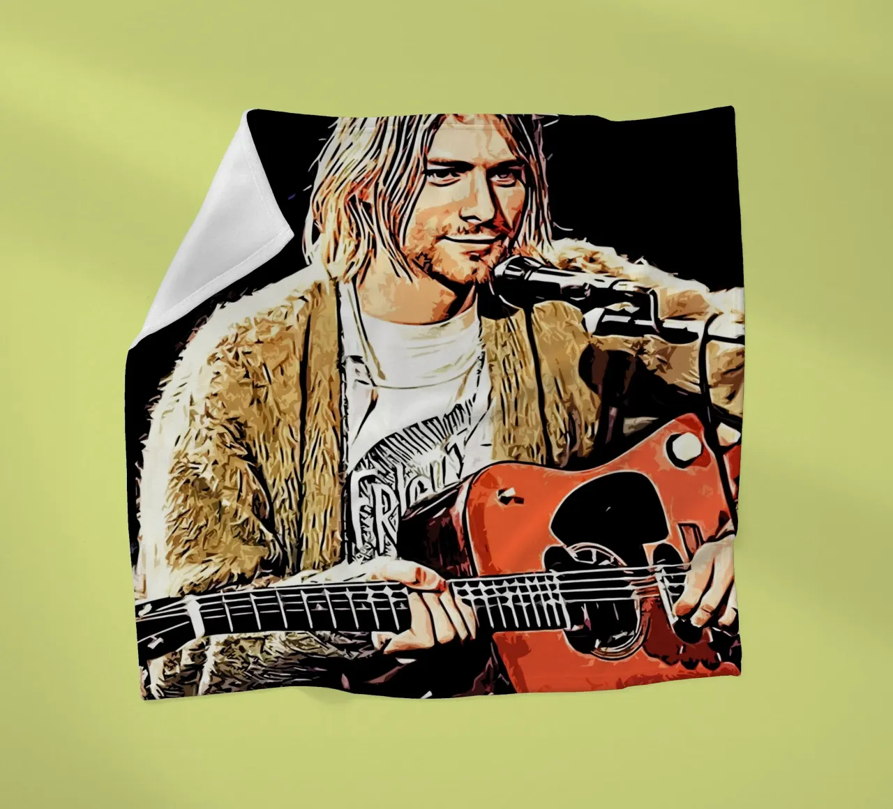 Nirvana kurt cobain 2 Kunst Fleecedecke von music soul