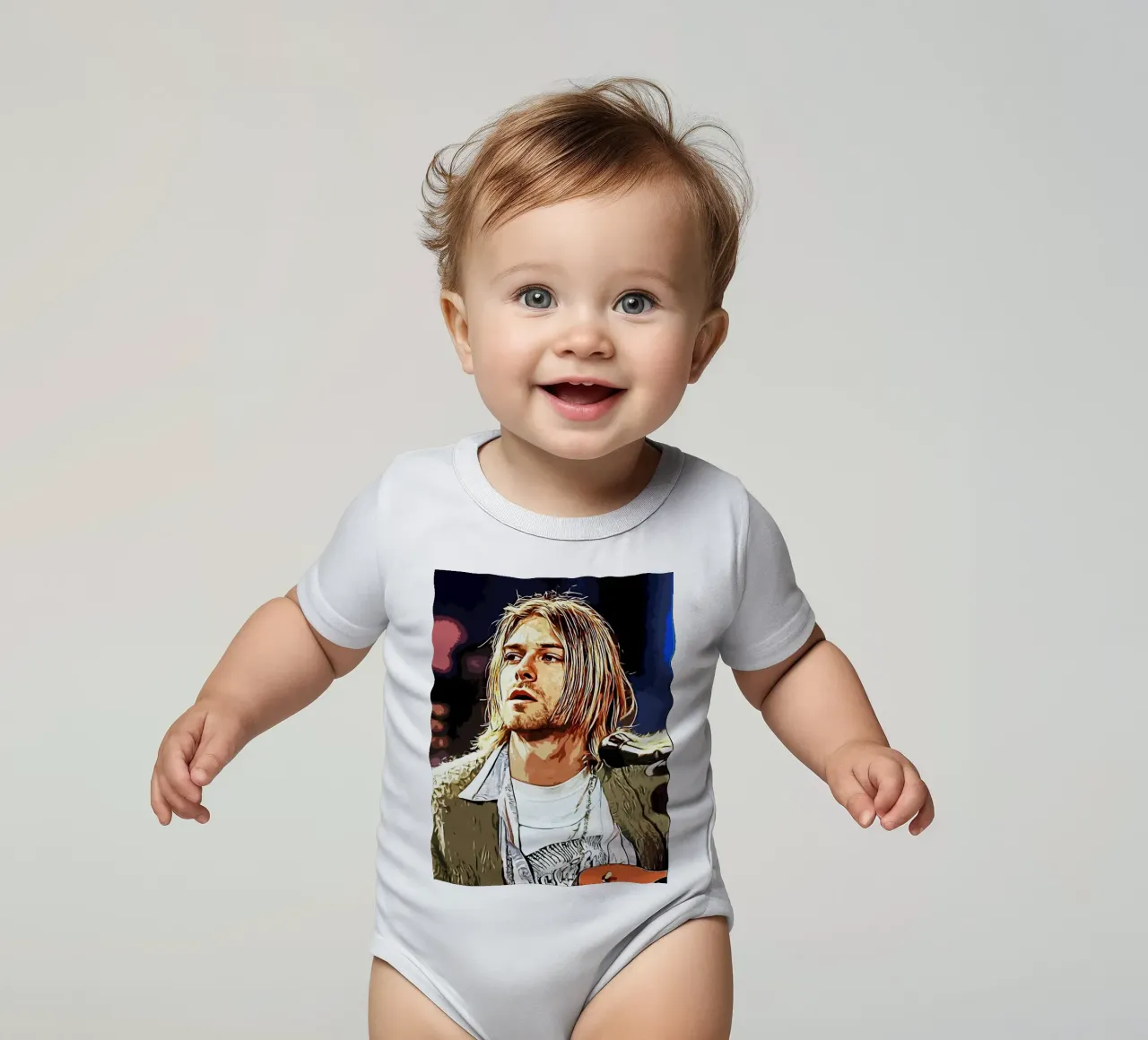Nirvana Kurt Cobain 5 Kunst babyrompertje korte mouwen van music soul