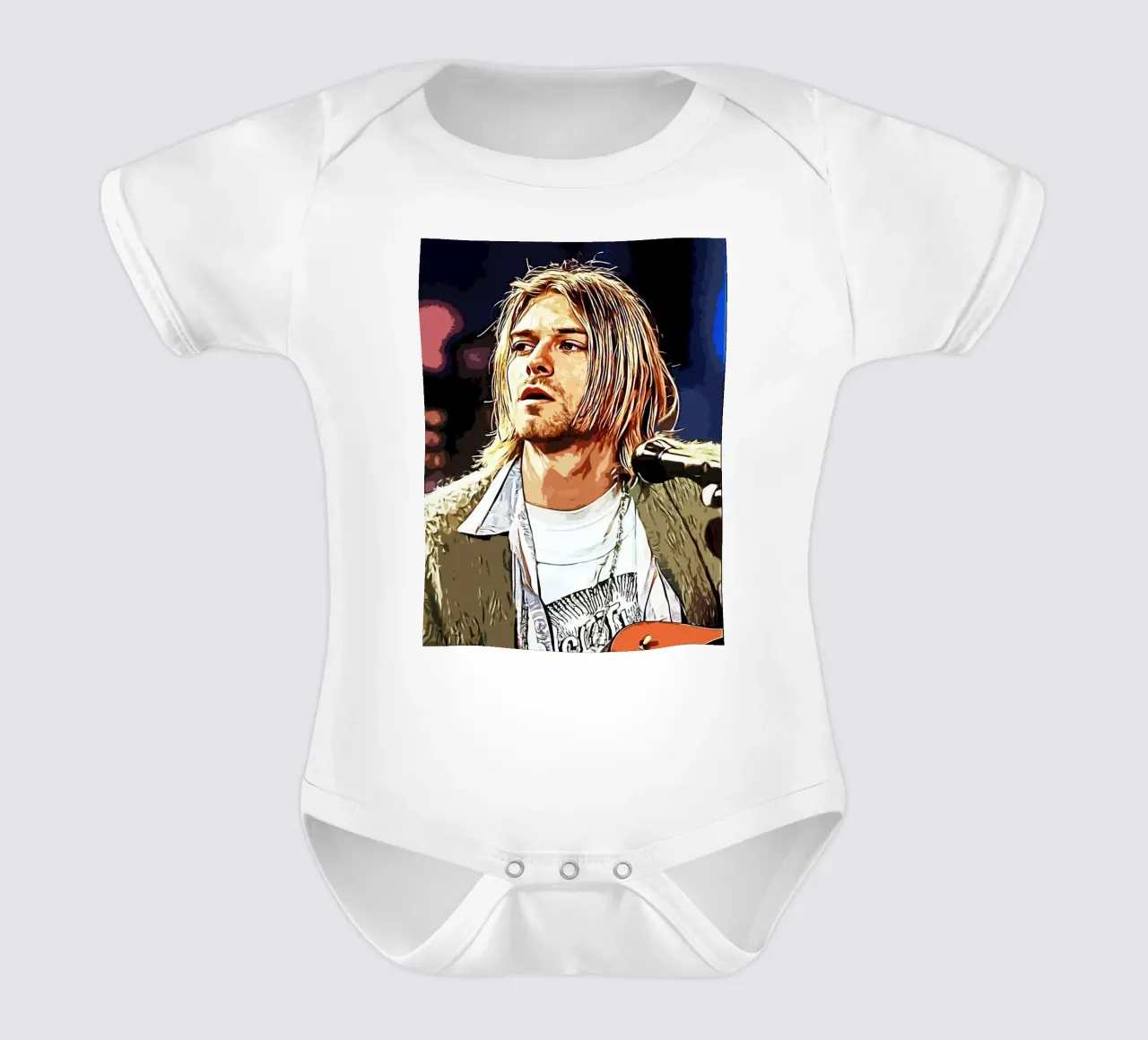 Nirvana Kurt Cobain 5 Kunst babyrompertje korte mouwen van music soul