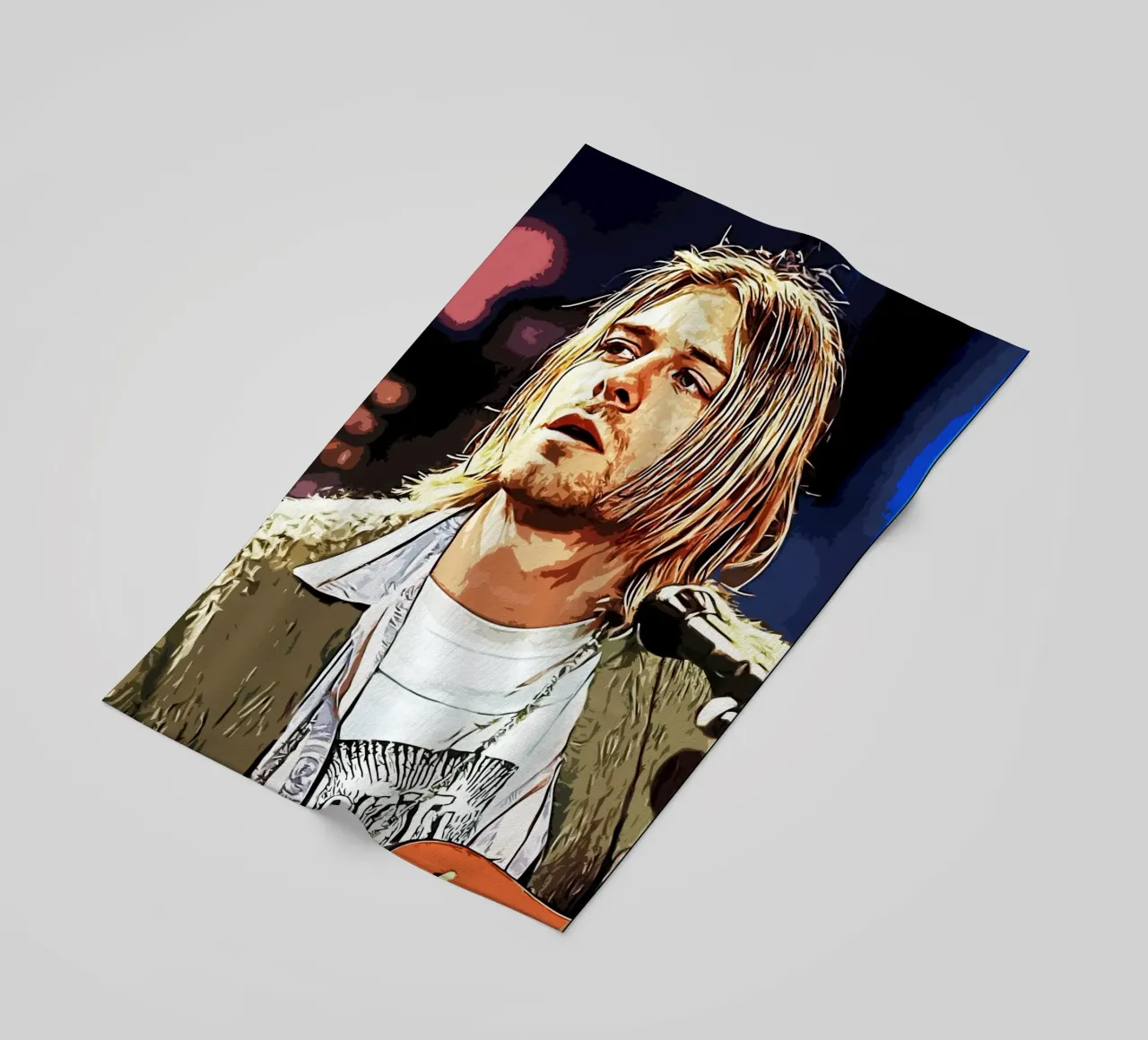 Nirvana Kurt Cobain 5 Art beach towel by music soul