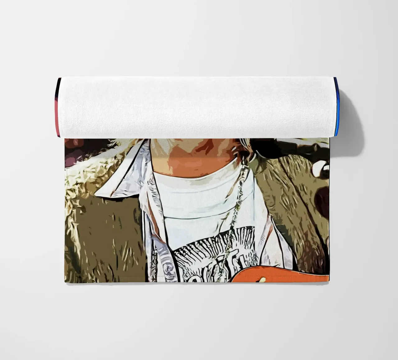 Nirvana Kurt Cobain 5 Art beach towel by music soul