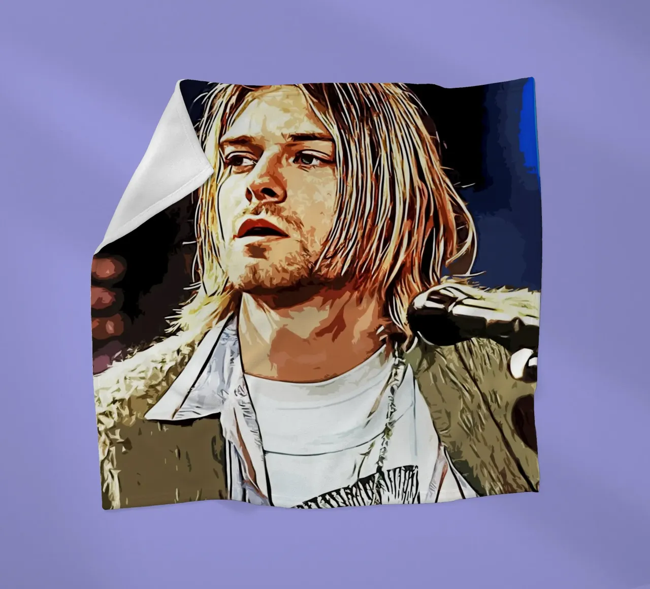 Nirvana Kurt Cobain 5 Art fleece blanket by music soul