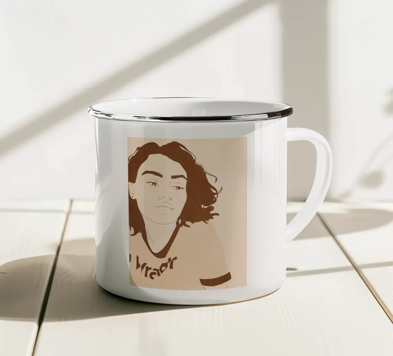 Atteggiamento tazza in smalto da LeaDArt