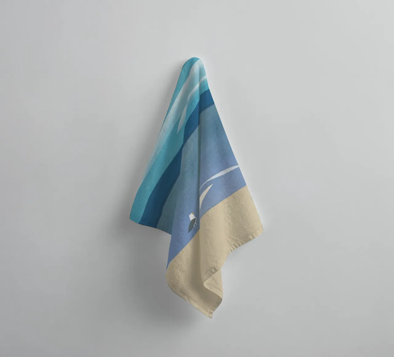 Eenzaamheid van zeemeeuwen badhanddoek van Little Dean